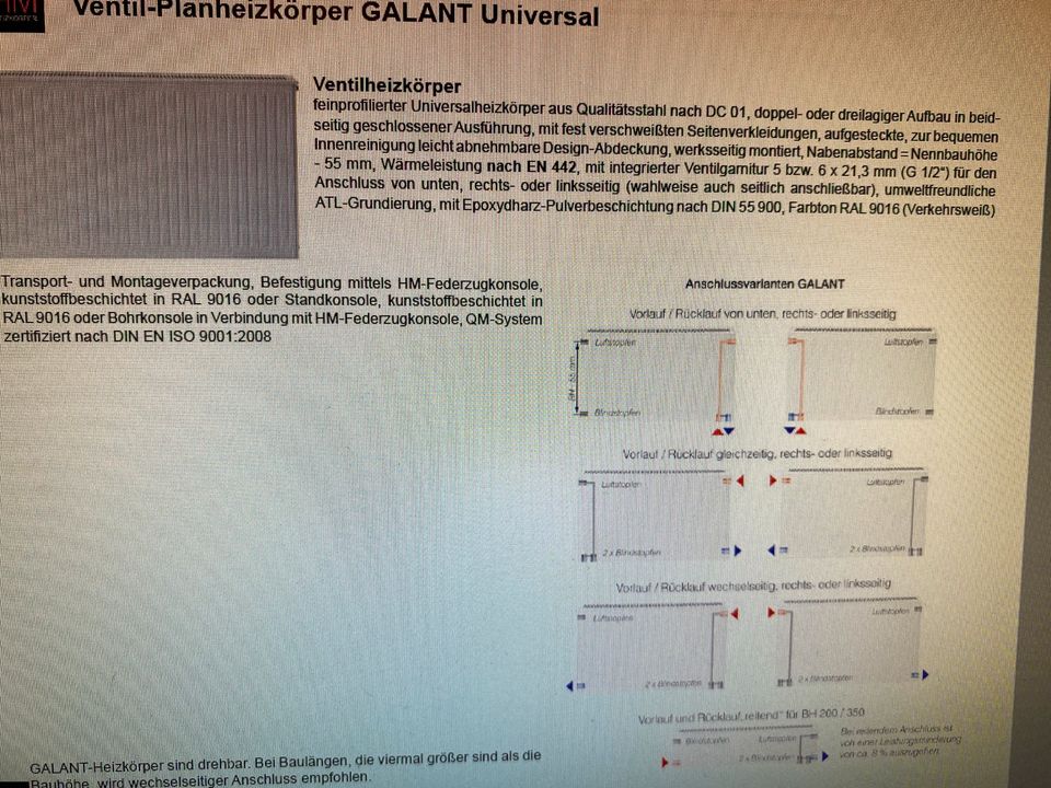 Ventilheizkörper HM Galant Typ 22.500x1800 in Tostedt