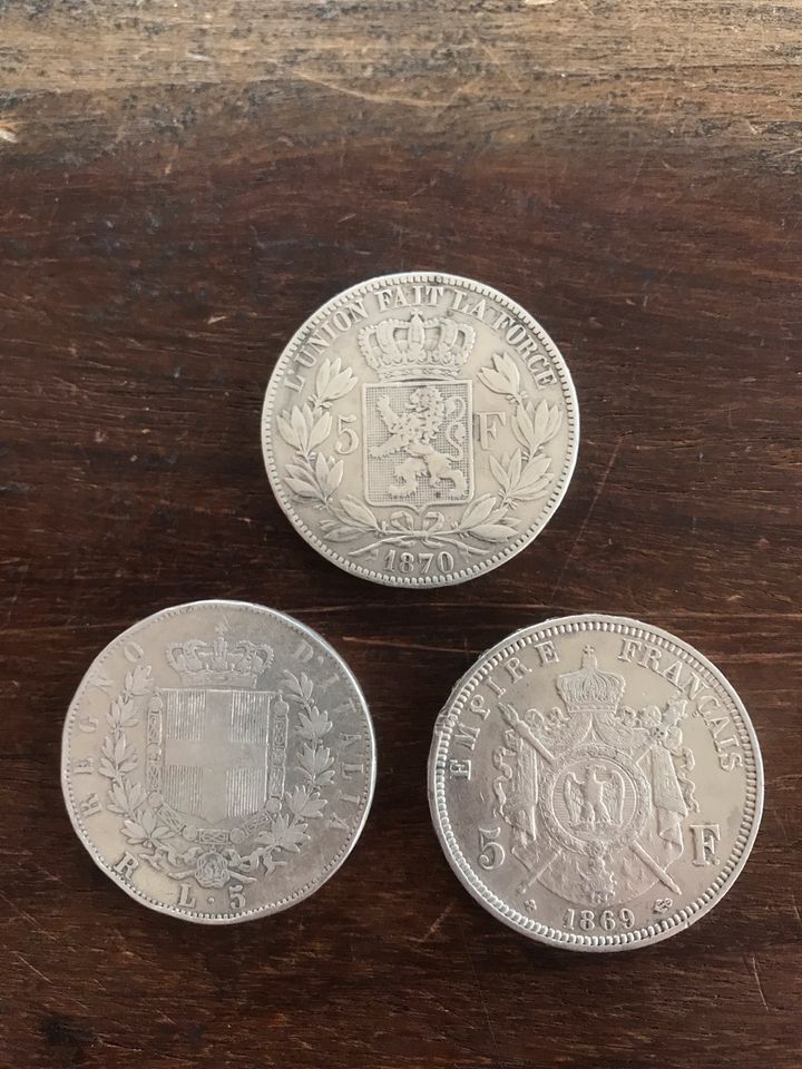 Silbermünzen,Silber,Napoleon,Historisch in Castrop-Rauxel
