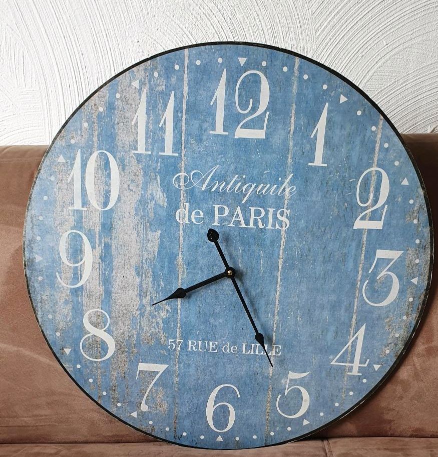Wanduhr 65cm Durchmesser Antiquitie de Paris Uhr in Westerrönfeld