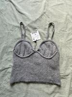 Neues Zara Crop Strick Top grau mit Etikett S Sommer Nordrhein-Westfalen - Kleve Vorschau