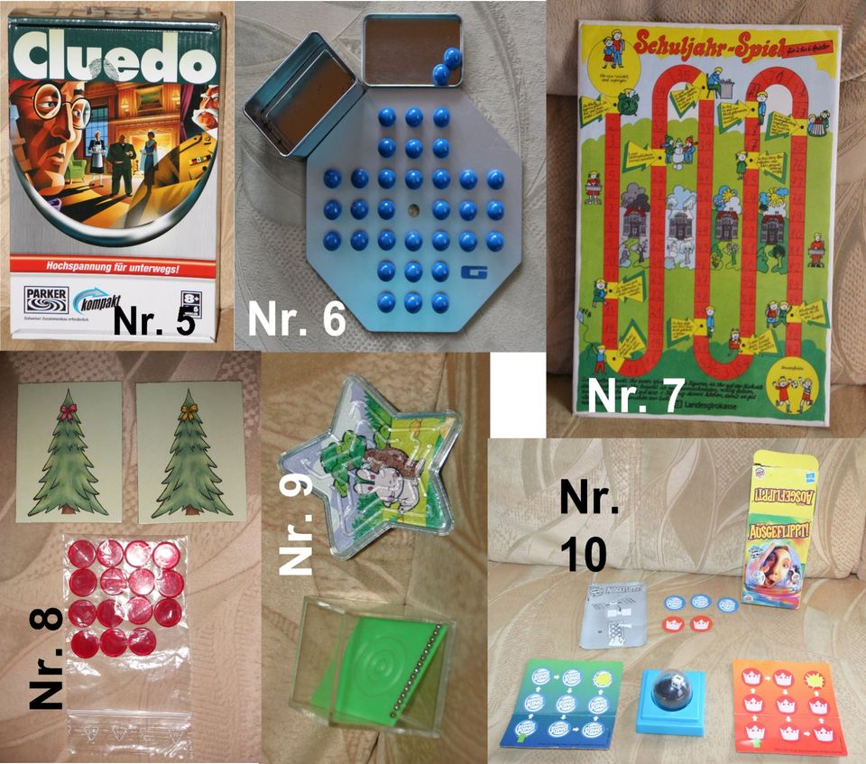 Cluedo Solitaire Schuljahr-Spiel Weihnachts-Mini Geduldspiel Ausg in Salach