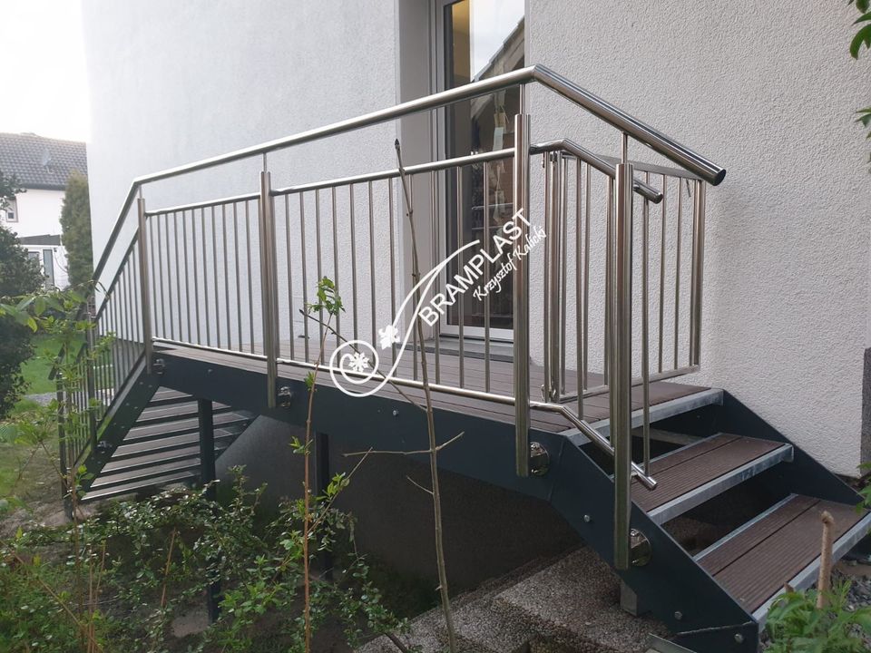 Terrassen,Edelstahl Geländer, feuerverzinkte Treppen,Pulverbeschi in Koblenz