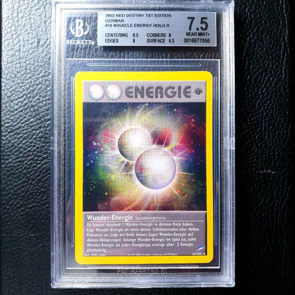 Pokemon Karten 1. Edition Wunder Energie Neo Destiny Deutsch BGS in Ratingen