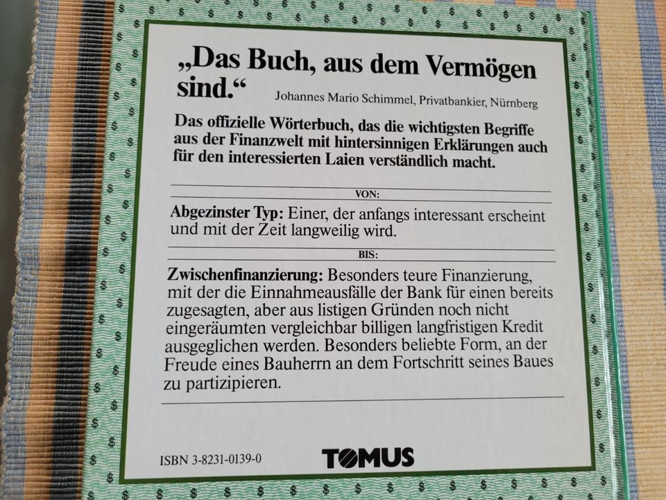 Tomus Verlag Bank & Börse, Wörterbuch für Banker, Broker... in Wedemark