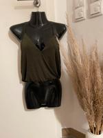 Bershka top Khaki schimmernd Spaghettiträger xs crop Niedersachsen - Vechta Vorschau