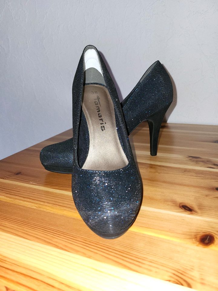 Tamaris ❤️ Pumps High heels Gr 38 Glitzer NEU in Ostenfeld (Husum)