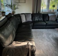 Ledersofa schwarz L-Sofa Couch Niedersachsen - Stadland Vorschau