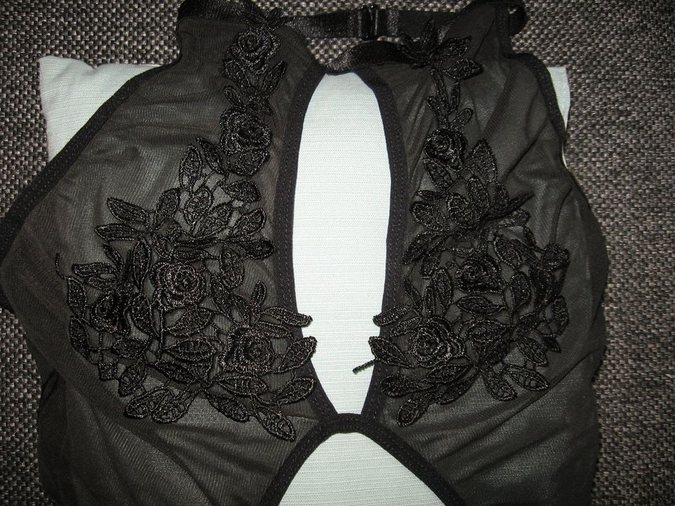 *NEU* Chiffon Spitzen Body Gr. 40/42 Schwarz Dessous in Neu Ulm