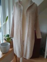 Strickmantel Lange Strickjacke mit Kapuze natur/creme One Size Düsseldorf - Oberkassel Vorschau