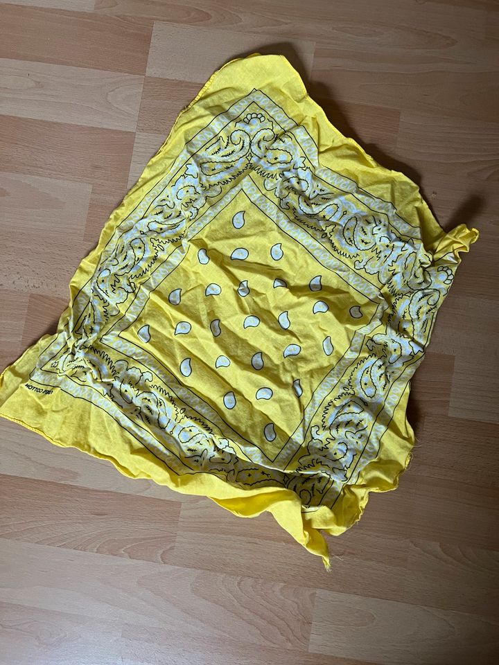 Paisley Tuch Kopftuch Bandana gelb in Lahntal