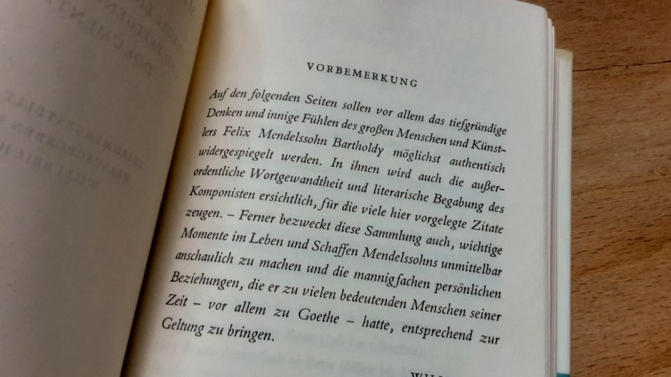 Vintage 1970 MANESSE Büchlein • Felix Mendelssohn • in Frankfurt am Main