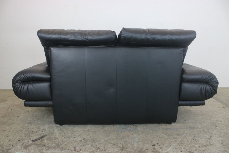 Rolf Benz Modell AK Schwarz Leder Zweisitzer Couch Sessel Vintage in Berlin