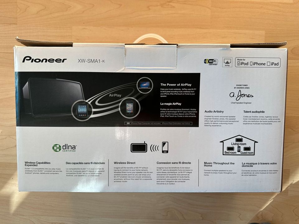 Pioneer XW-SMA1-K drahtloser WiFi Airplay Lautsprecher - OVP in Neufahrn