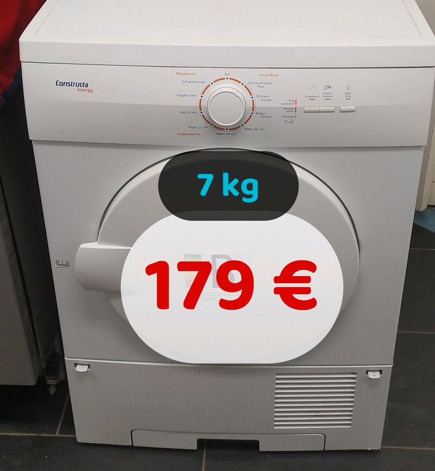 ⭐Constructa 7 kg Kondenstrockner CWK4C101/05 Trockner ⭐ in Dreieich
