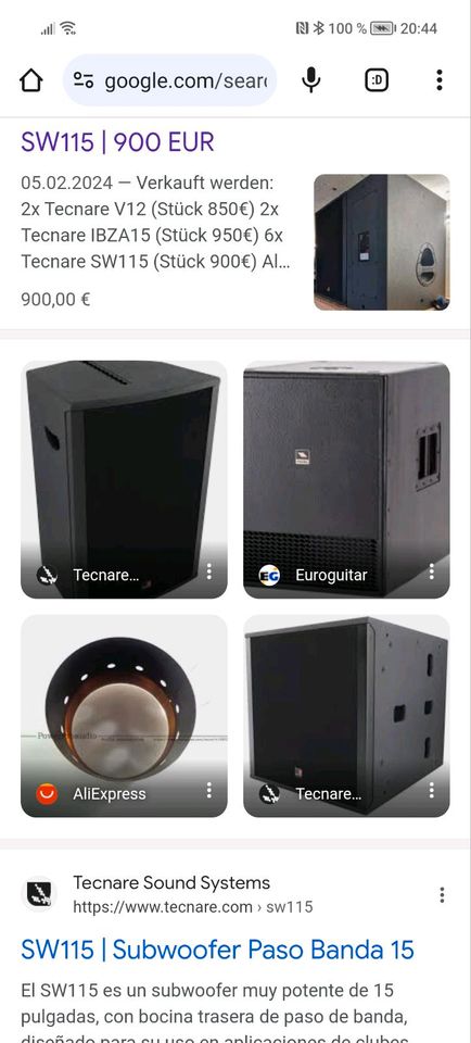 Tecnare  15 Zoll Subwoofer in Bad Harzburg