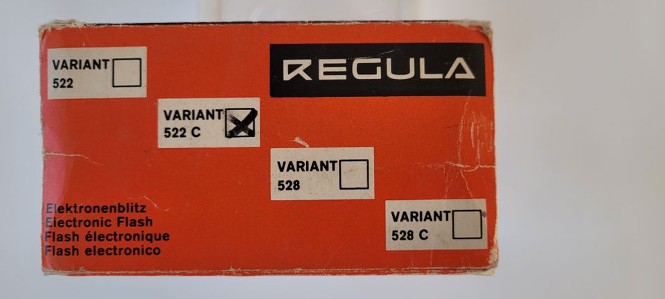 Regula Variant 522C Elektronenblitz Blitzcomputer in OVP D188 in Beilngries