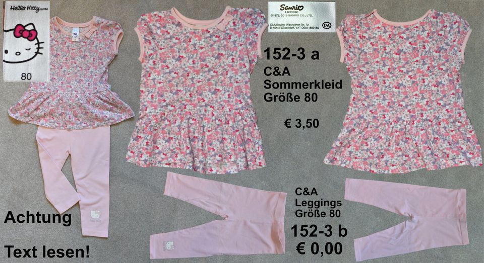 Mädchen Kleidung Gr. 80, Jacken Kleidchen etc (152 in Westoverledingen