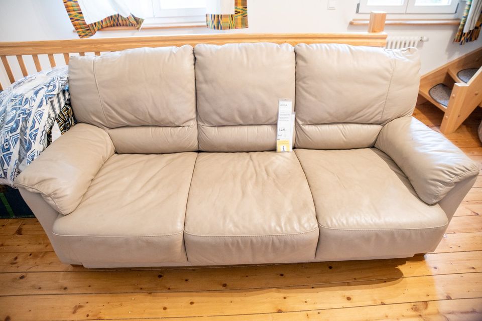 3er Bett-Sofa aus echtem Leder in Wandlitz