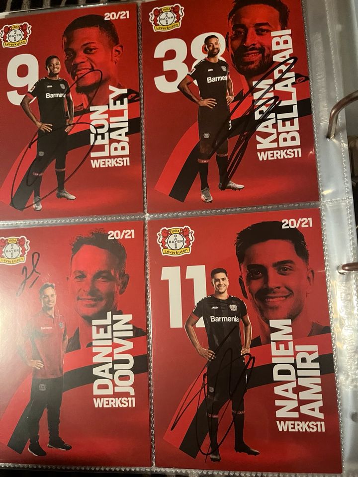 Bayer Leverkusen Autogrammkarten in Saarlouis