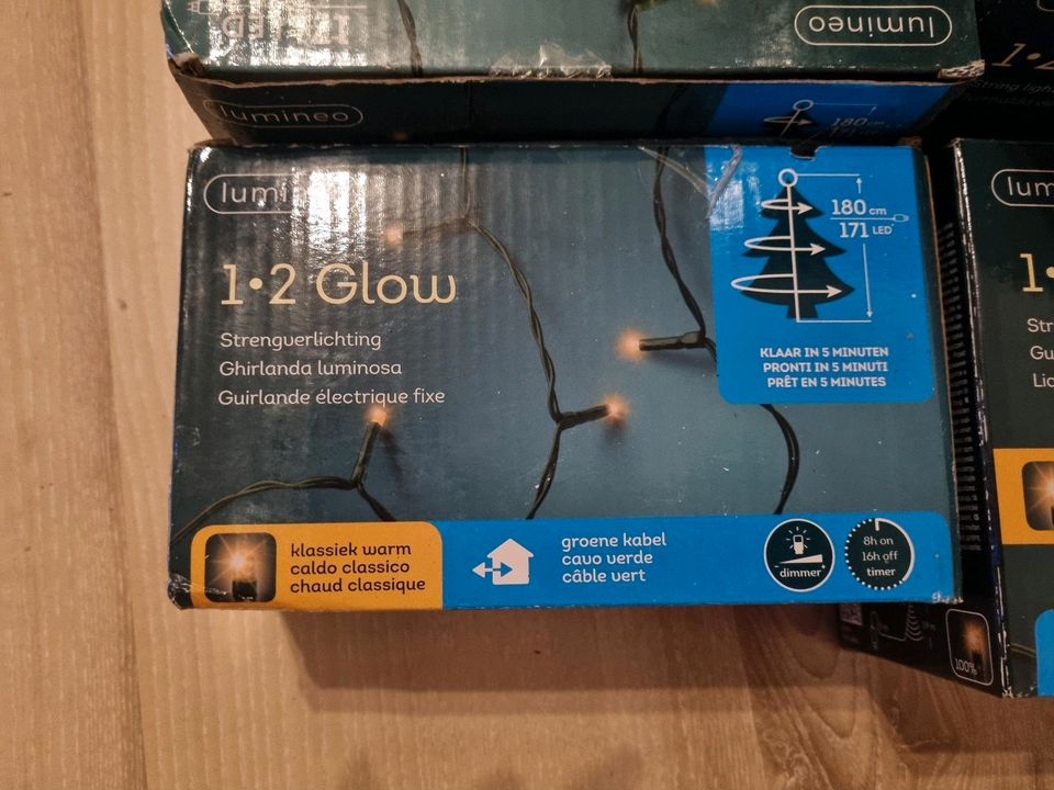 Lumineo 1.2 Glow LED LICHTERKETTE klassik warm Dimmer,Timer 240cm in Essen