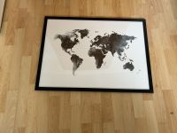 World Map / Weltkarte Watercolor black Desenio + Ikea Rahmen Baden-Württemberg - Fronreute Vorschau