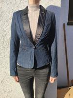 MNG Mango Jeans Blazer schwarz Satin Kragen S 34 36 denim blau Rheinland-Pfalz - Guldental Vorschau