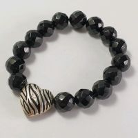 Onyx Armband mit Silber Herz ( 925 Silber ) 16 - 19 cm Nordrhein-Westfalen - Recklinghausen Vorschau