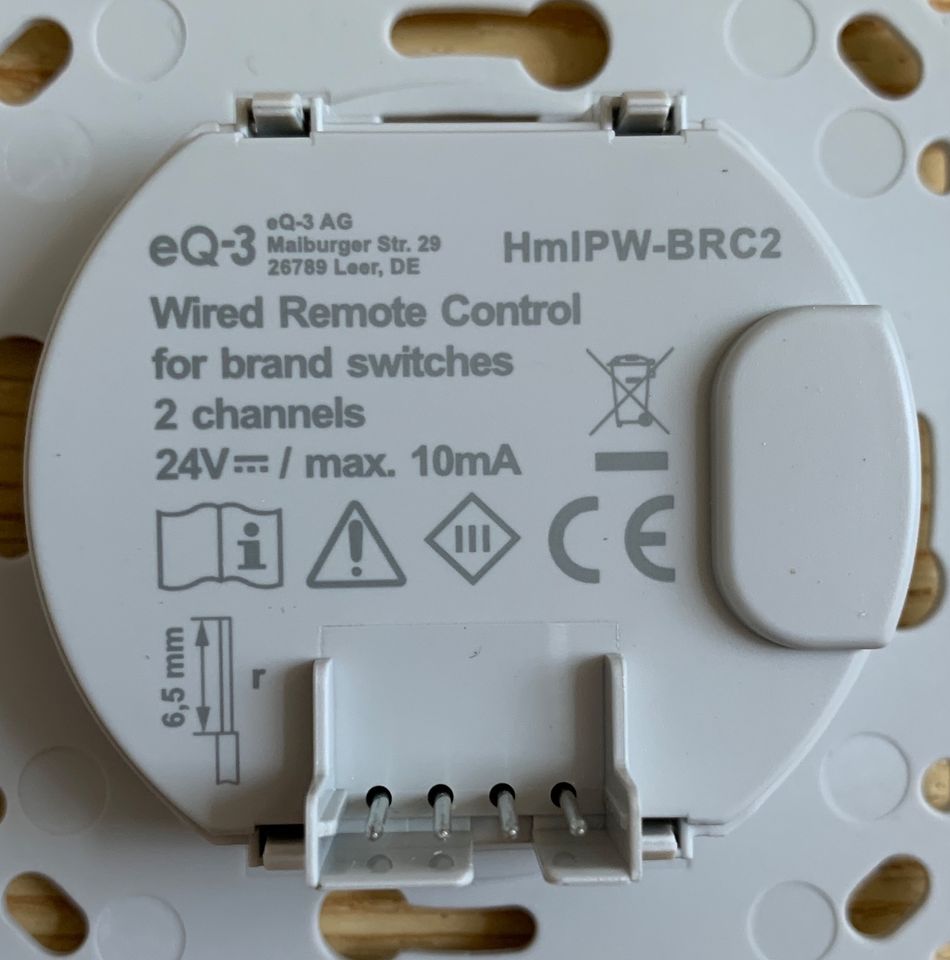Homematic IP Wired HmIPW-BRC2 Wandtaster für Markenschalter 3x in Gütersloh