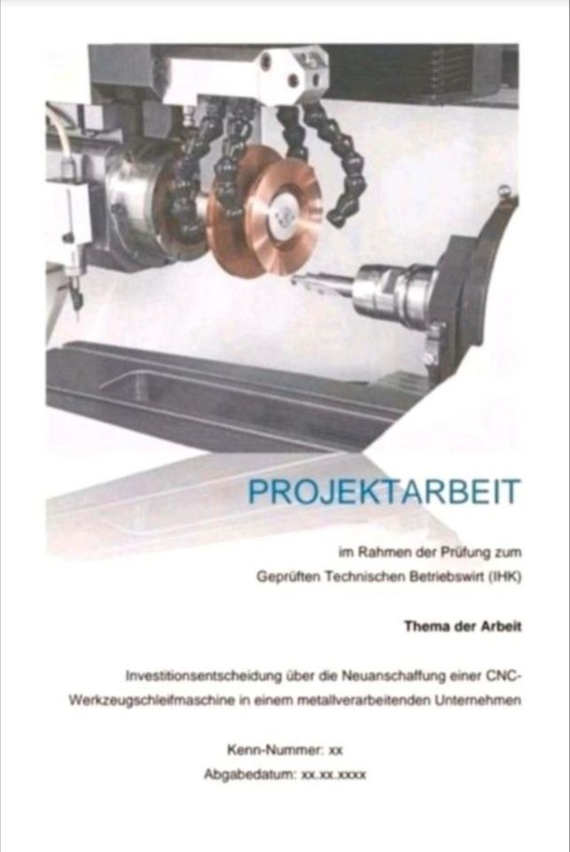 Projekt Technischer Betriebswirt IHK 91 PK. in Marktoberdorf