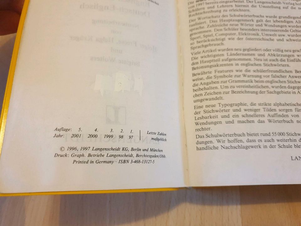 Schulwörterbuch Englisch Langenscheidt in Berlin