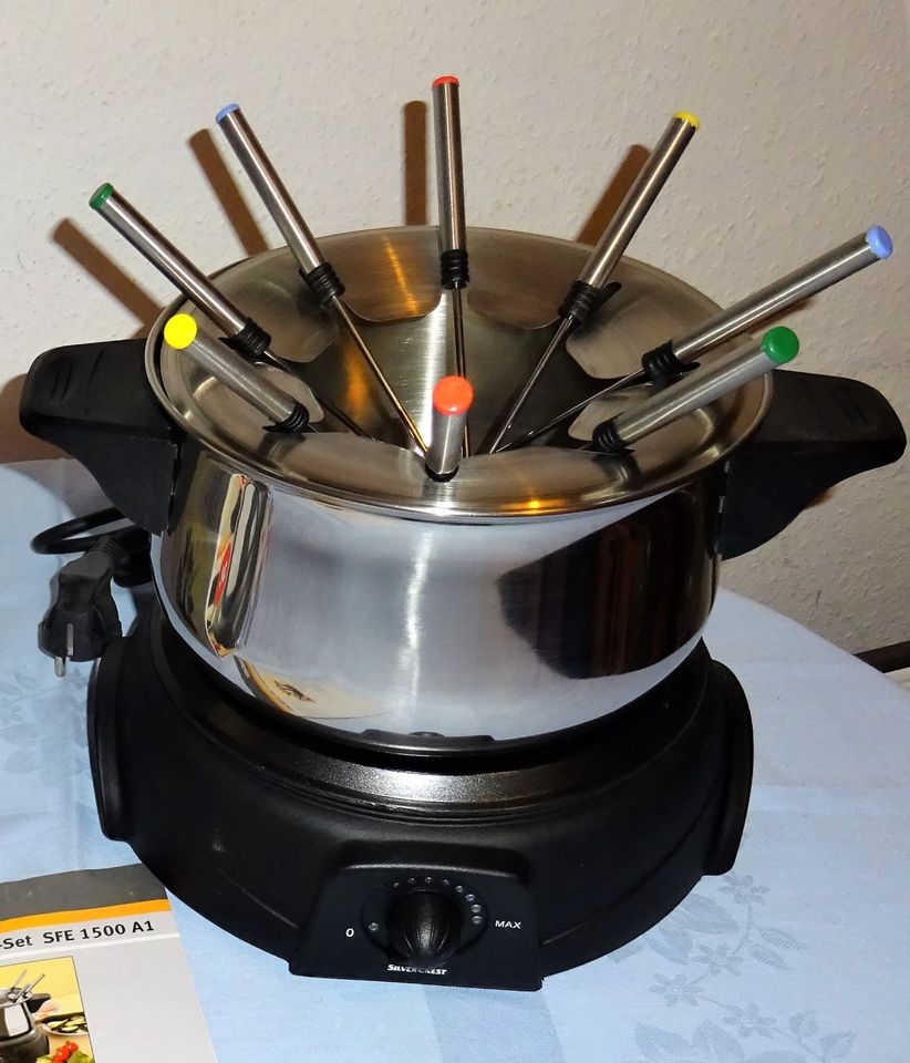 FONDUE SET -NEU- 11-teilig, Edelstahl m.Sandwichboden, elektrisch in Chemnitz