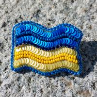 Perlenstickerei Set „Ukrainische Flagge“ – DIY Brosche Warendorf - Milte Vorschau