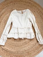 Langarm Bluse cropped naturweiß Creme H&M Gr. XS Rüschen Spitze Bayern - Hilpoltstein Vorschau