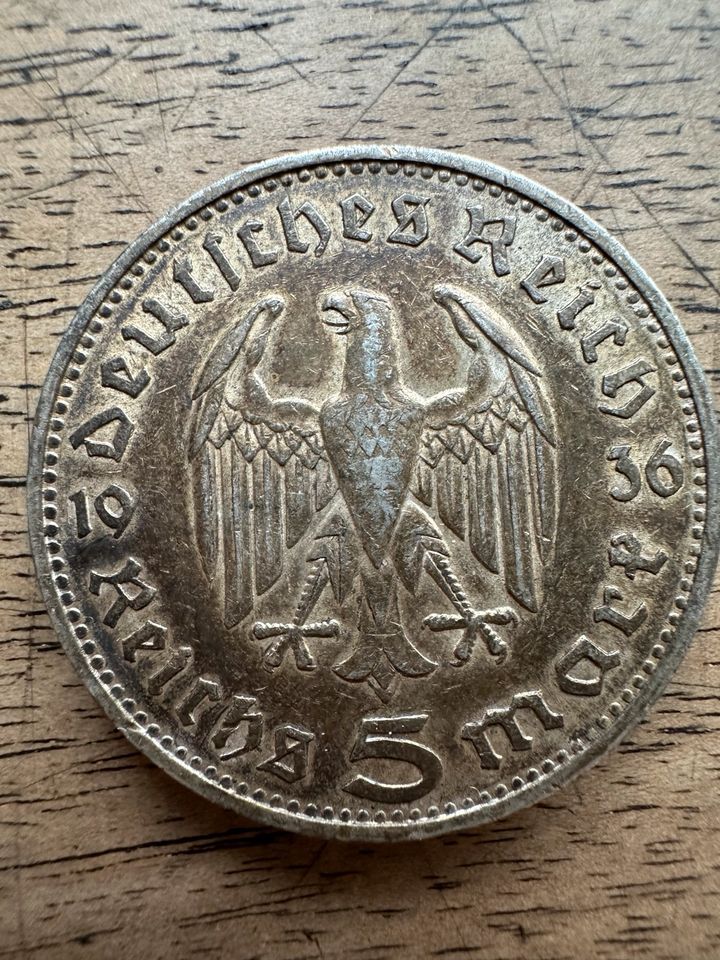 1936 5 Reichsmark Paul von Hindenburg in Kiel