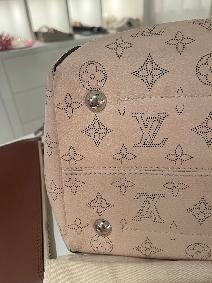 Louis Vuitton Hina MM Mahina Creme braun Fullset in Kelkheim