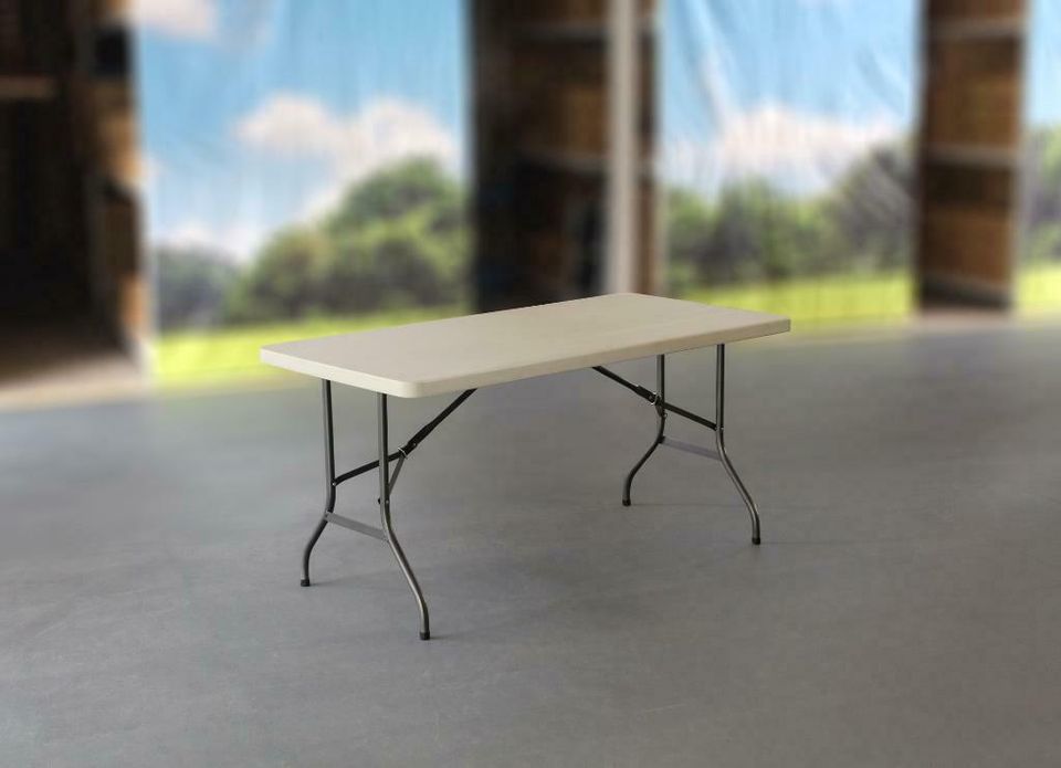 Klapptisch 152 x 76 cm, HDPE-Tischplatte in weiß, Markttisch, NEU in Geisingen