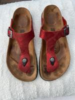 Birkenstock Gr40 Papillo Zehentrenner rot schillernd , Neuwertig Nürnberg (Mittelfr) - Südstadt Vorschau