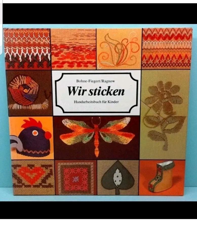 Wir sticken Handarbeitsbuch Kinder Verlag für die Frau 1987 in Neubrandenburg