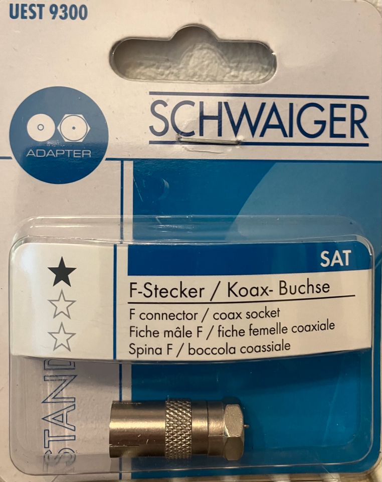 Schwaiger Adapter  F-Stecker / Koax Stecker und  Buchse in Bad Neuenahr-Ahrweiler