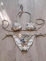 Triangel Bikini 38 40 Cup B mit Federmuster Bayern - Weidenbach Vorschau