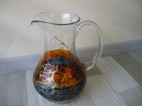 Vintage Glaskrug Wasserkrug Karaffe 2 L, Saftkrug Henkelkrug Bayern - Geretsried Vorschau