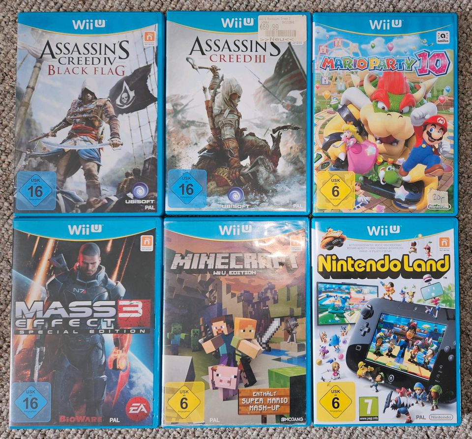 Wii U Assassins Creed 3 und 4, Mario Party 10, Mass Effect 3 in Clausthal-Zellerfeld
