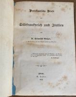 Protestantische Briefe aus Südfrankreich und Italien.  1852 Hessen - Hofheim am Taunus Vorschau