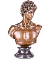 Bronze Skulptur weltbrümter David nach Michael Angelo auf Marmor Brandenburg - Potsdam Vorschau