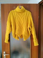 Neuer senfgelber Strickpullover gelb Gr. S-M mit gezacktem Saum Baden-Württemberg - Marbach am Neckar Vorschau