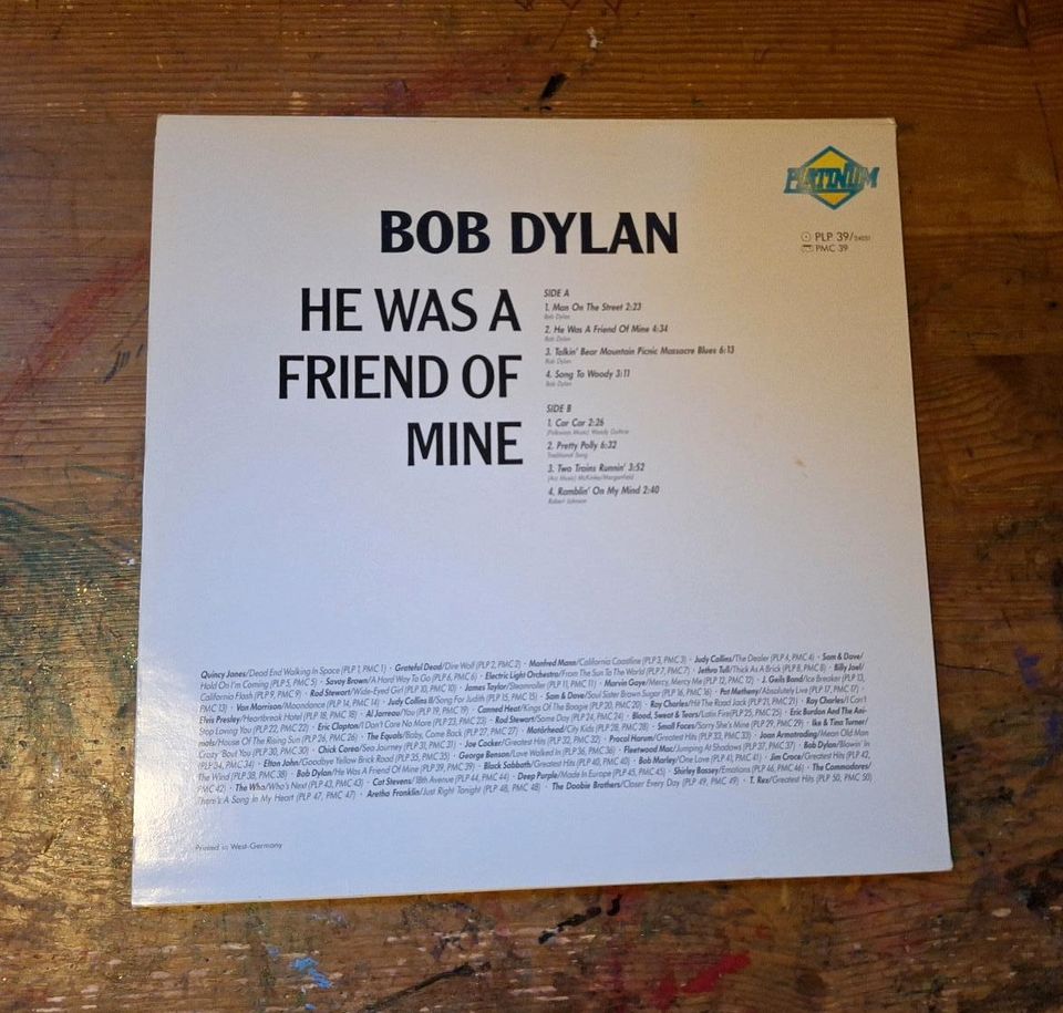 Vinyl LP: Bob Dylan: He Was A Friend of Mine in Biebergemünd