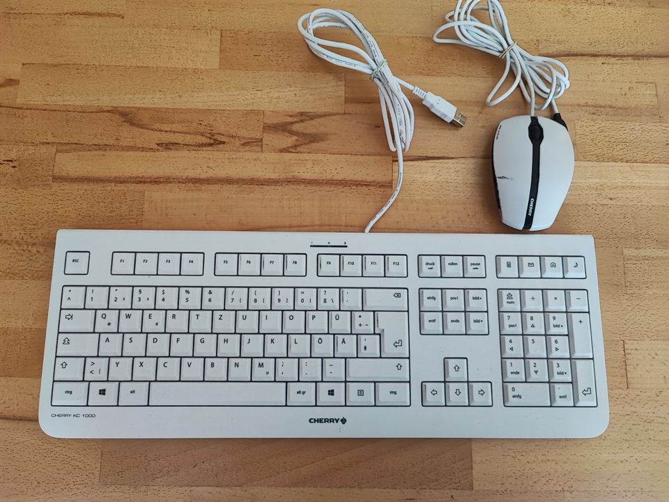 PC Tastatur Cherry KC 1000, weiß, + Cerry Maus Gentix NEU, (2) in Hanau