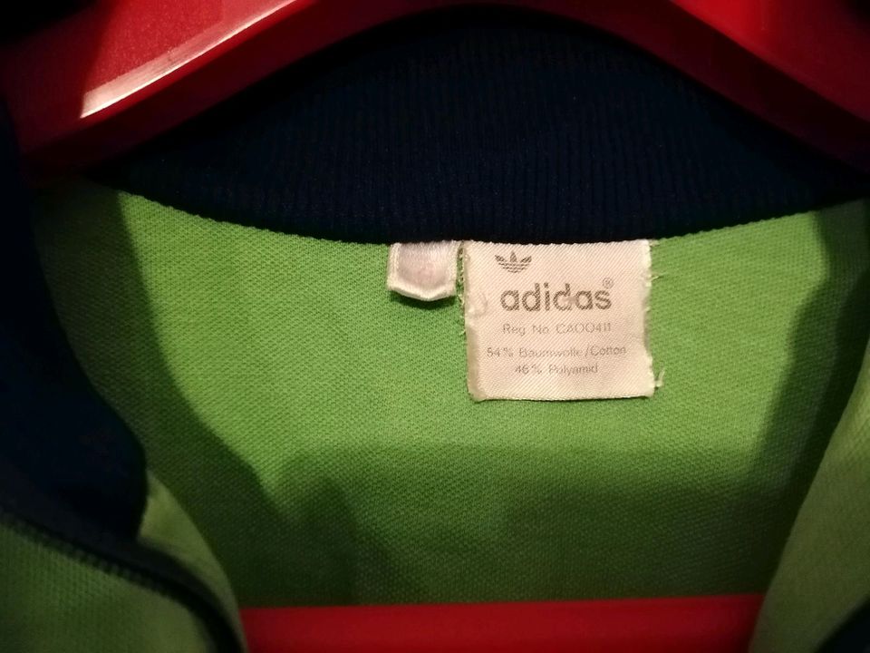 Adidas Retro Jacke Trikotstoff grün S in Bielefeld