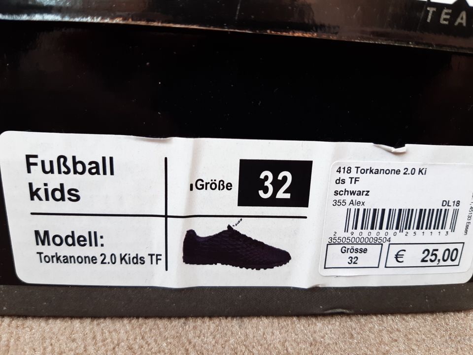 Alex Torkanone 2.0 Kids TF Fussballschuh Gr.32 Kinderschuh schwar in Berlin