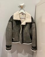 ZARA Lederjacke Lederimitat grau Größe XL Dresden - Johannstadt Vorschau